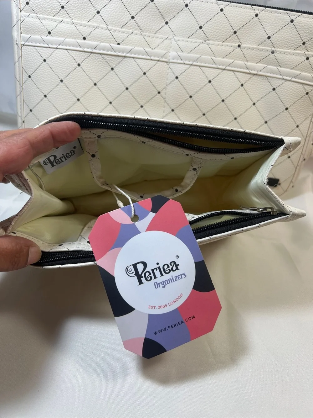 White Quilted Travel Pouch Set - Women Bags
